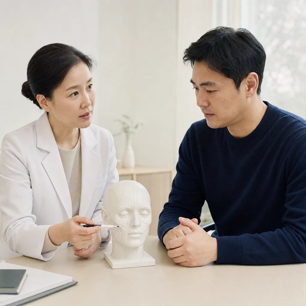 필러 시술 후 혈관 합병증의 경고 신호를 설명하는 이미지