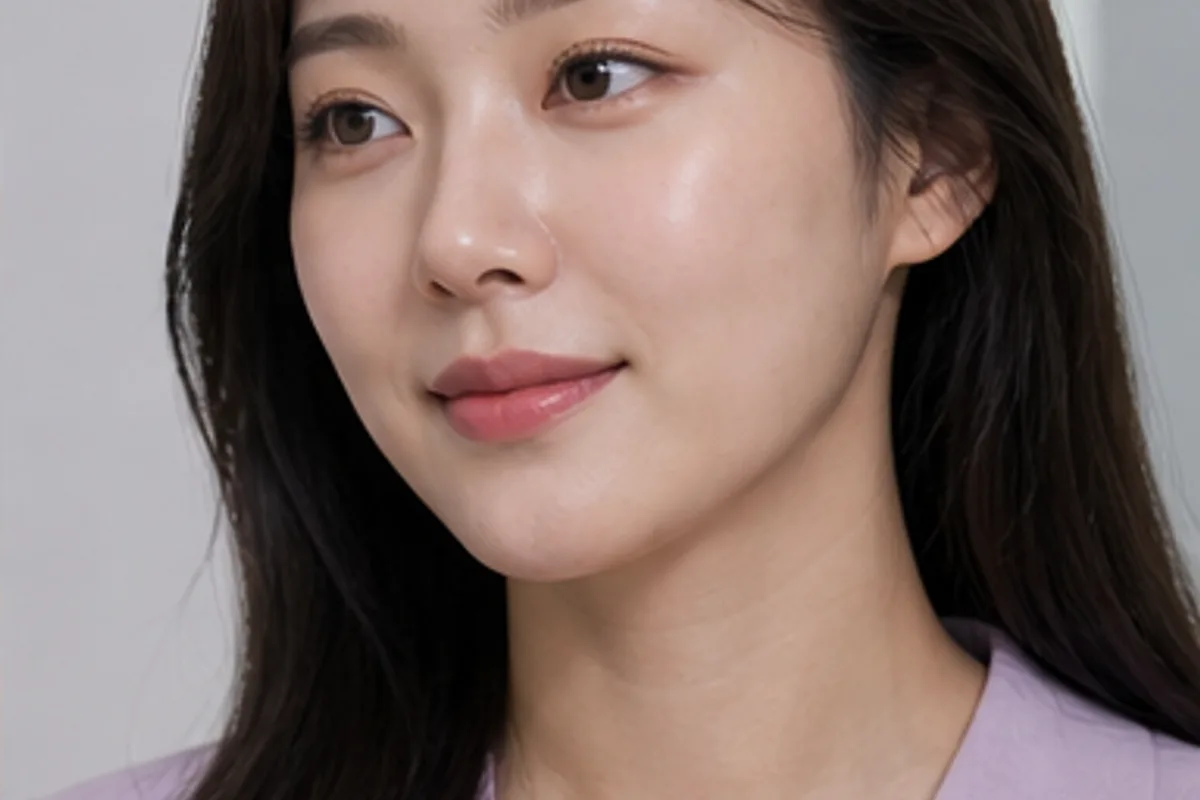 자연스러운 피부 상태의 모습
